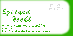 szilard heckl business card